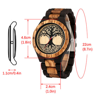 Personalized Tree Of Life Handmade Wooden Watch