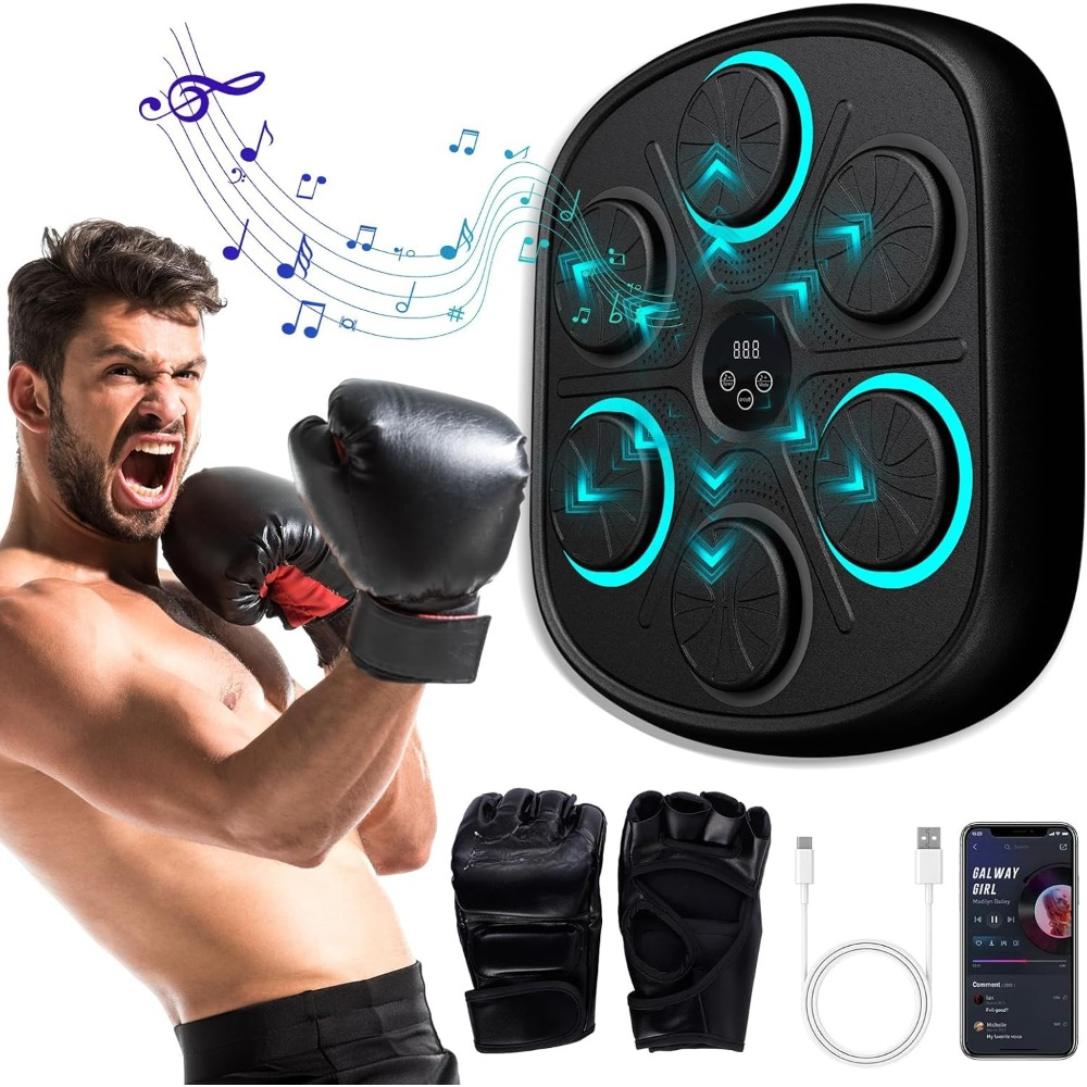 MUSIC BOXING MACHINE WITH BOXING GLOVES